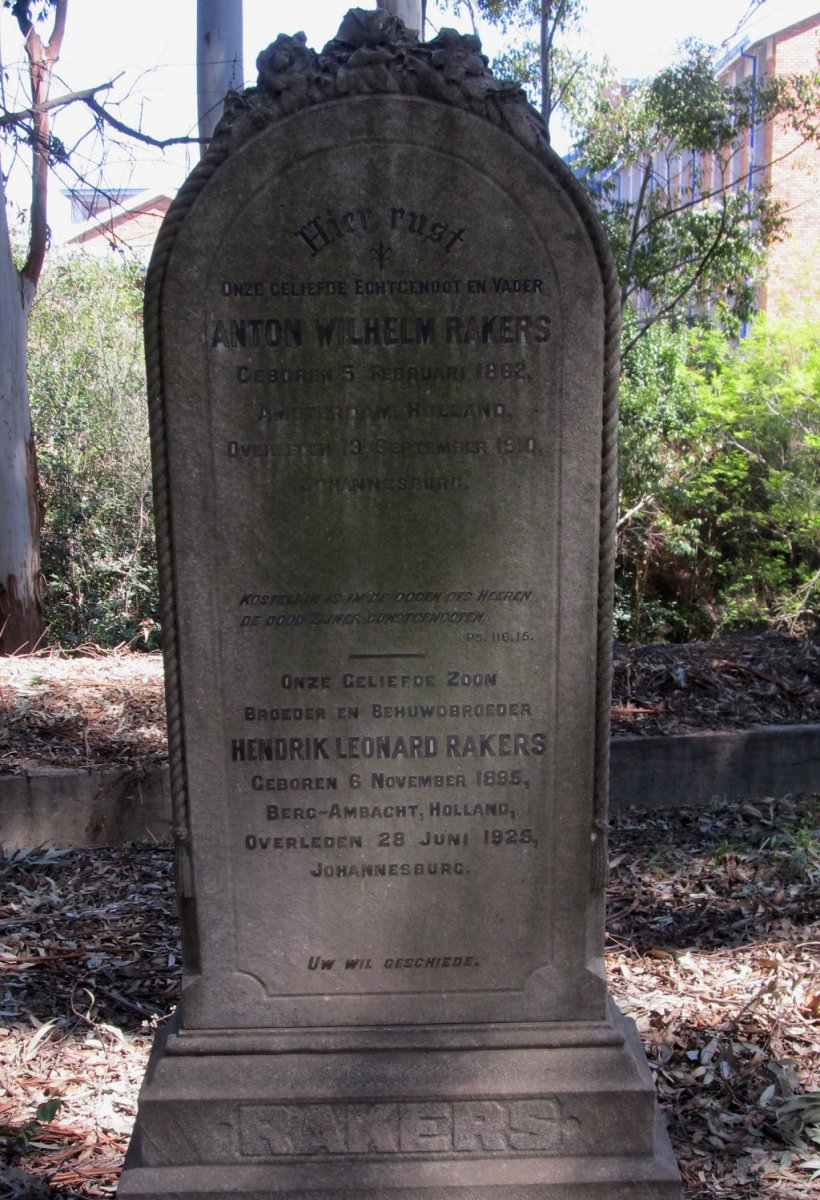 RAKERS Anton Wilhelm 1862-1910 :: RAKERS Hendrik Leonard 1895-1925