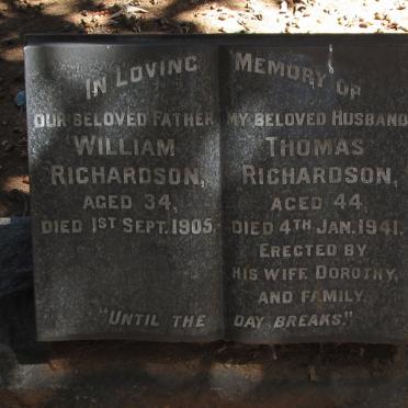 RICHARDSON William -1905 :: Thomas -1941