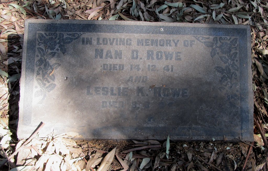 ROWE Nan D. -1941 :: ROWE Leslie K. 
