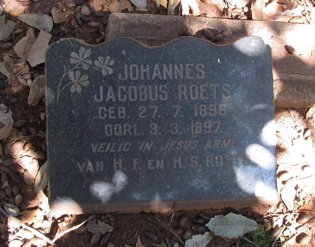 ROETS Johannes Jacobus 1896-1897