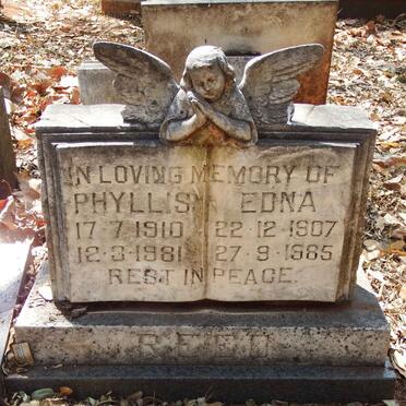 REED Edna 1907-1985 :: REED Phyllis 1910-1981