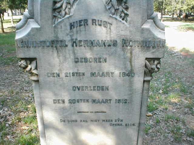 ROTHMANN Christoffel Hermanus 1840-1912