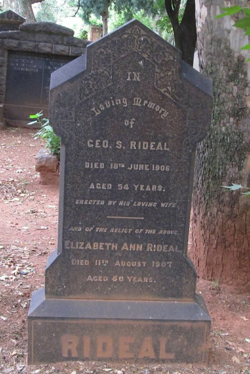 RIDEAL Geo. S. -1906 &amp; Elizabeth Ann -1907