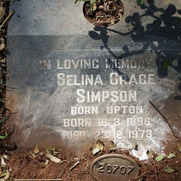 SIMPSON Selina Grace nee UPTON 1896-1973