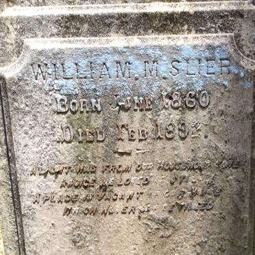 SLIER William M. 1860-1892