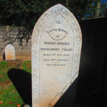 TALATI Parsee Dorabji Dhenjibhoy 1840-1912