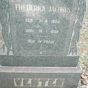 VENTER Frederick Jacobus 1854-1898