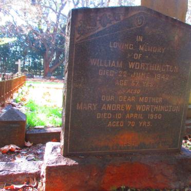 WORTHINGTON William -1942 & Mary Andrew -1950