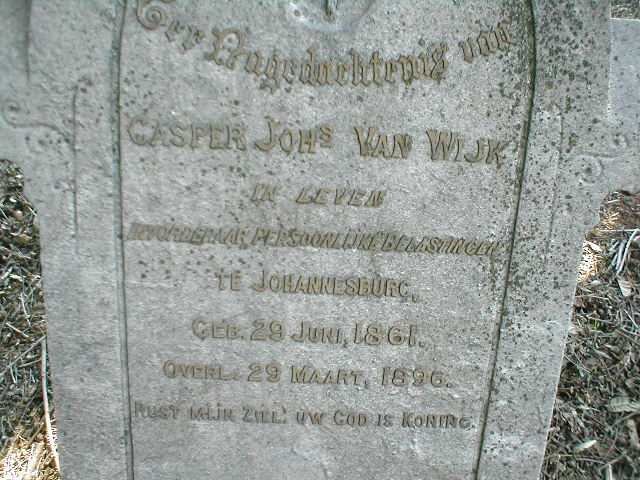 WIJK Casper Johannes, van 1861-1896