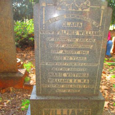 WILLIAMS Clara -1941 :: WILLIAMS Marie Victoria -1955