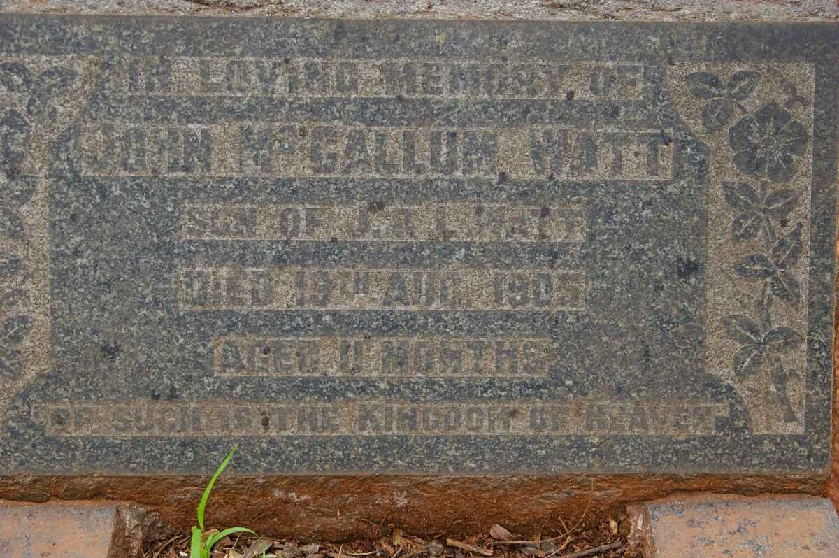 WATT John McCullum -1905