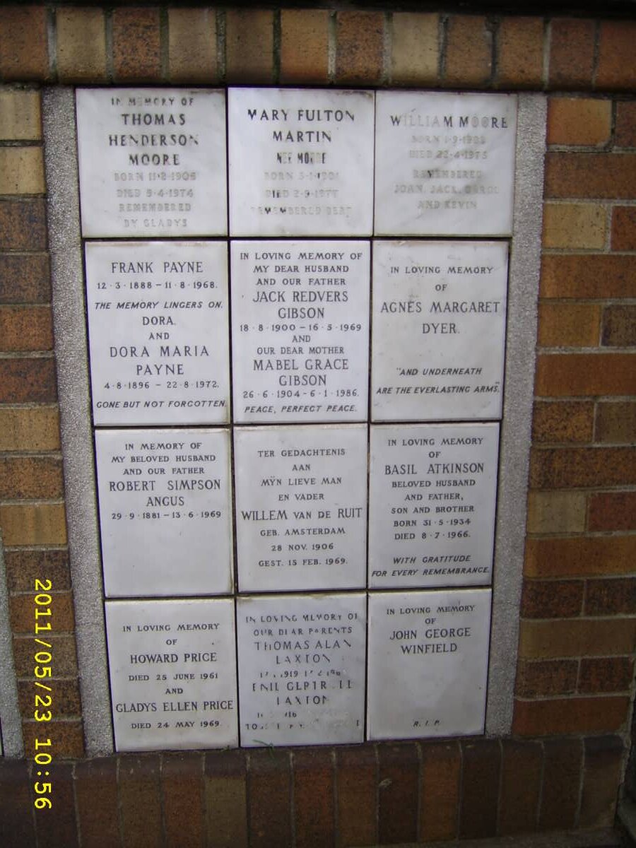 018 Memorial wall