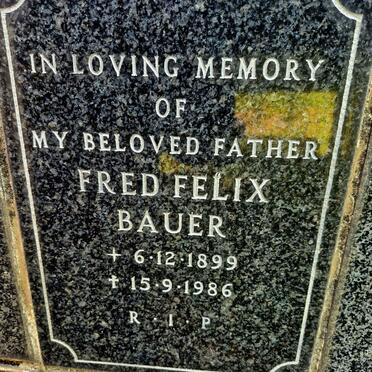 BAUER Fred Felix 1899-1986