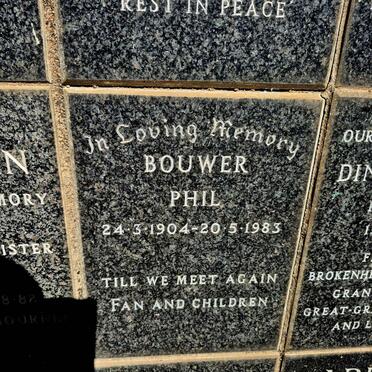BOUWER Phil 1904-1983