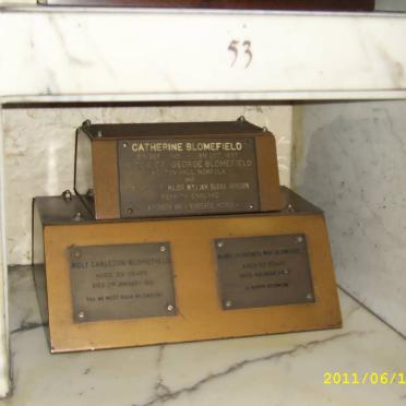 BLOMEFIELD Catherine nee ARNISON 1861-1937 :: BLOMEFIELD Rolf Carleton -1931 &amp; Annie Florence May -19?3