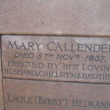 CALLENDER Mary -1937