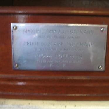 HOFFMANN Maximillian J.J. -1944 &amp; Rhoda -1952 :: HOFFMANN Erich Gustav -1952