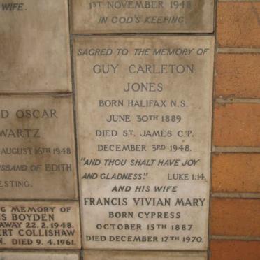 JONES Guy Carleton 1889-1948 &amp; Francis Vivian Mary 1887-1970 :: BOYDEN Herbert Collishaw -1961 &amp; Doris -1948 