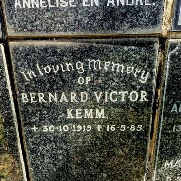 KEMM Bernard Victor 1919-1985