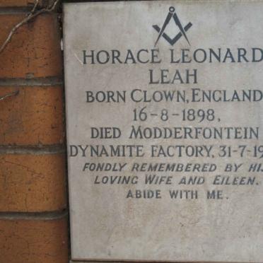 LEAH Horace Leonard 1898-1947