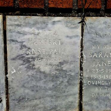 PAATZ Herbert Ernst Paul 1920-1981