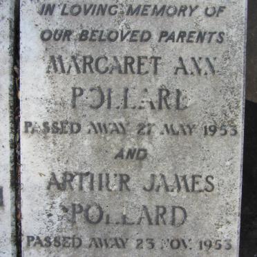 POLLARD Arthur James -1953 &amp; Margaret Ann -1953