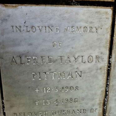 PITTMAN Alfred Taylor 1908-1980