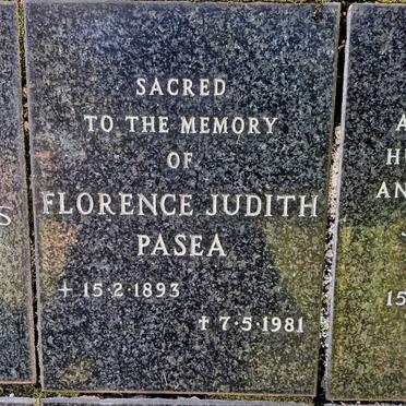 PASEA Florence Judith 1893-1981