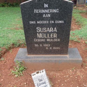 MULLER Susara 1863-1945