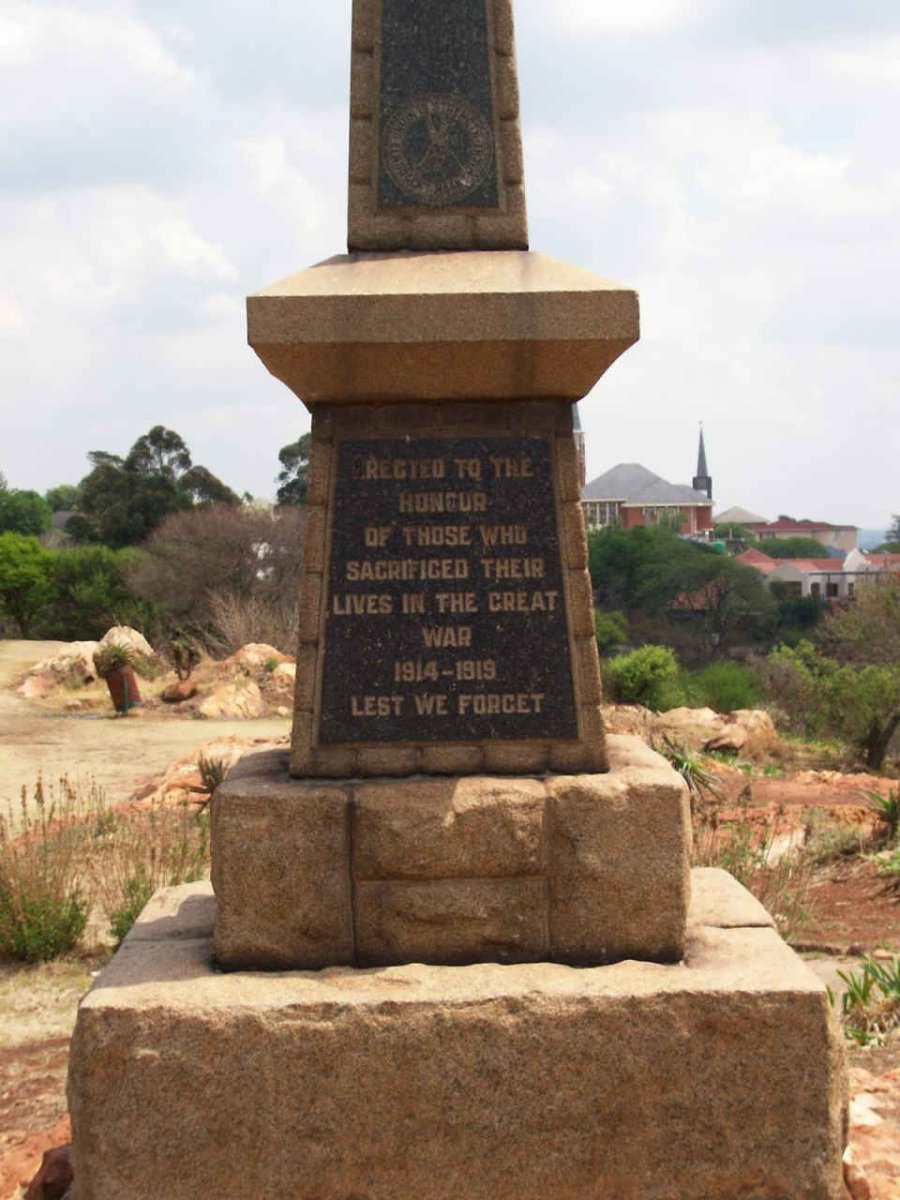 2. The memorial for those who sacrificed their lives in the Great War 1914-1919