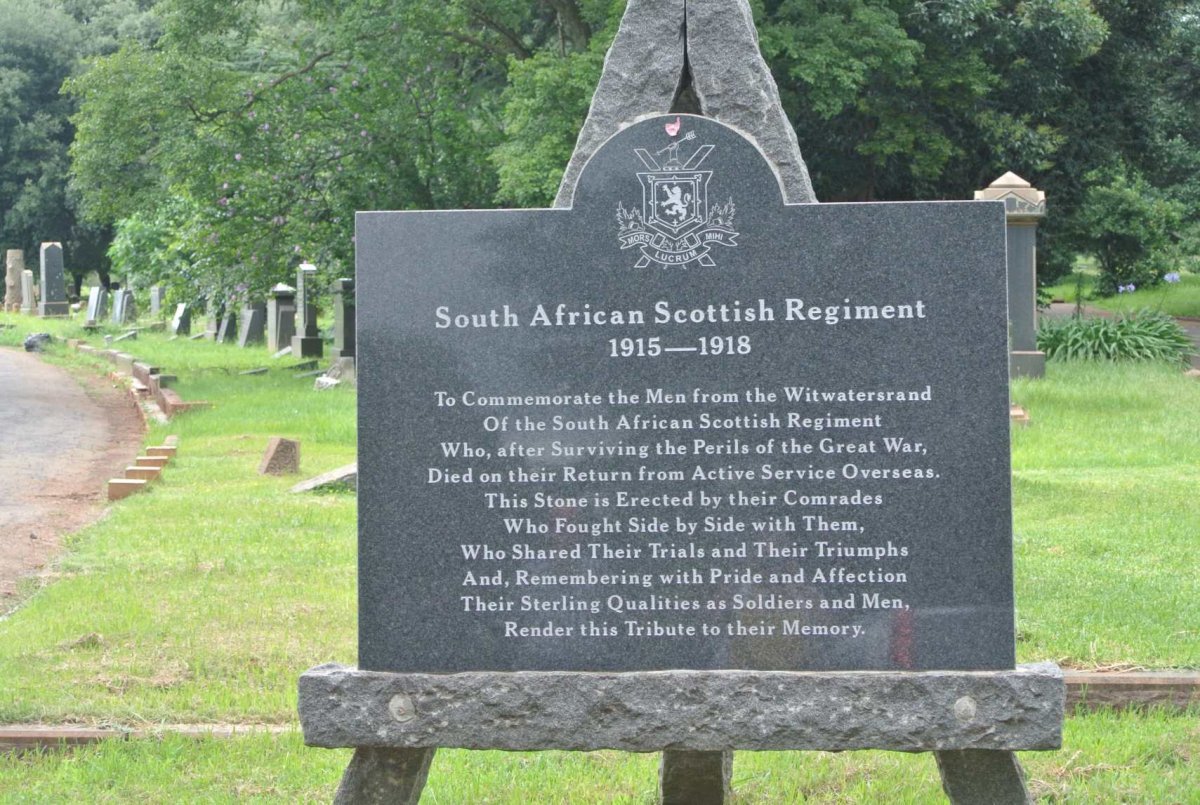 08. Memorial - South African Scottish Regiment 1915-1918