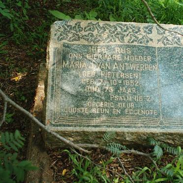 ANTWERPEN Maria J., van nee PIETERSEN 1852-