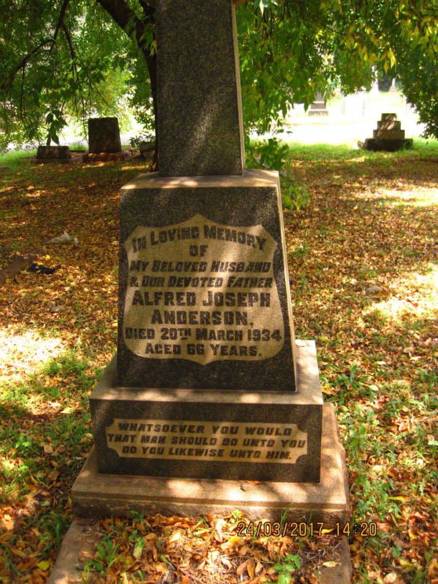 ANDERSON Alfred Joseph -1934