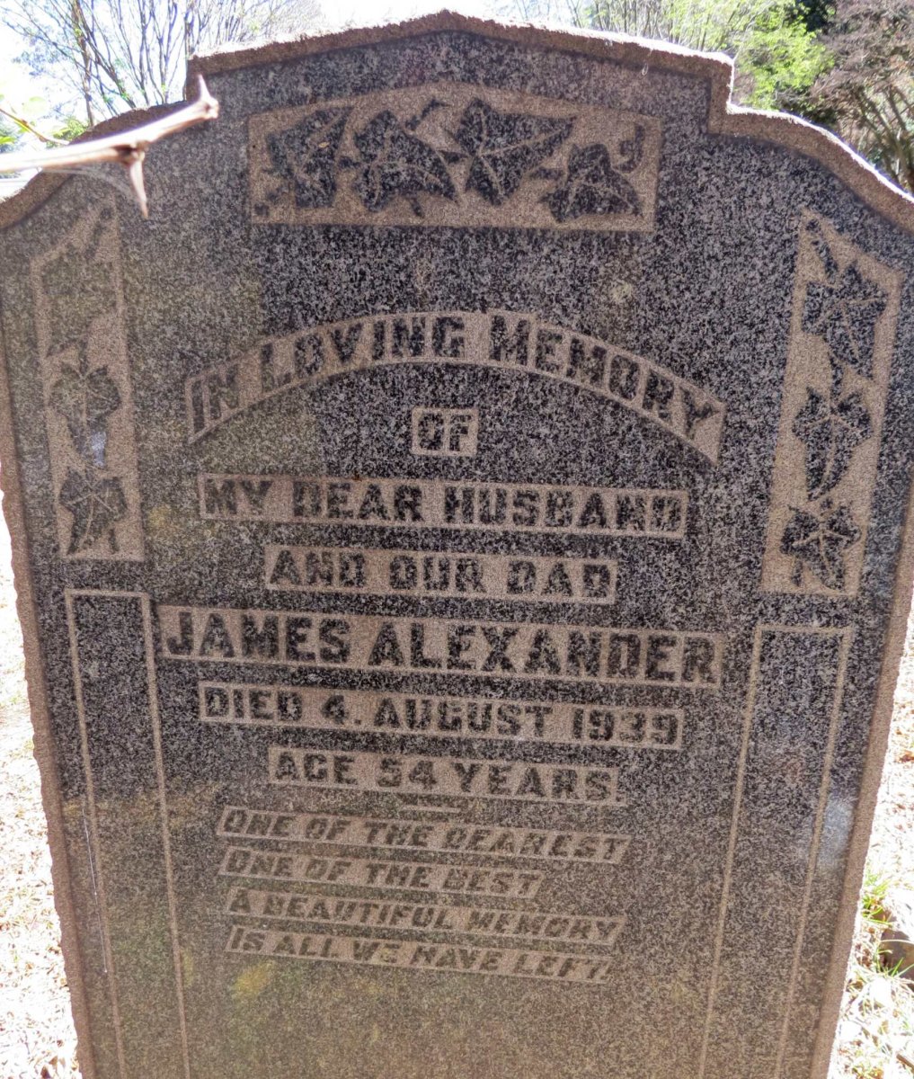 ALEXANDER James -1939