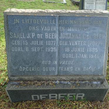 BEER Sarel J.P., de 1877-1939 &amp; Johanna VENTER 1885-1946