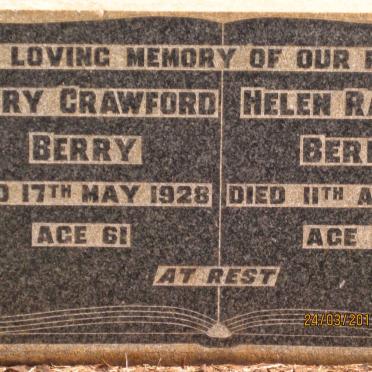 BERRY Henry Crawford -1928 &amp; Helen Ramsay -19??