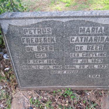 BEER Petrus Frederik, de 1861-1912 &amp; Maria Catharina GREYLING 1863-1933