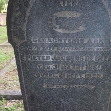 BEER Pieter Jacobus, de 1891-1929