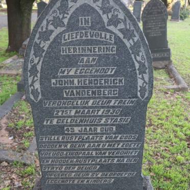 BERG John Hendrick, van den -1930