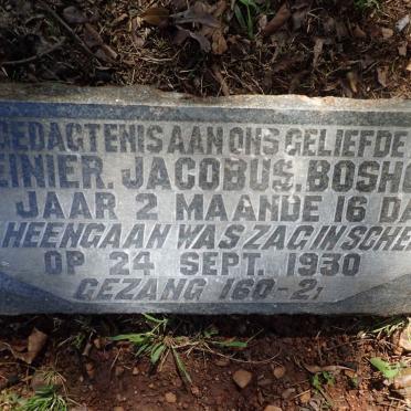 BOSHOFF Reinier Jacobus -1930
