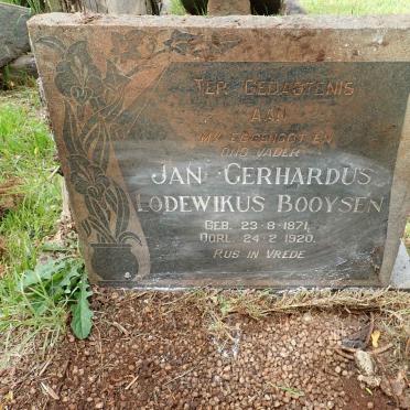 BOOYSEN Jan Gerhardus Lodewikus 1871-1920