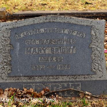 BRIGHT Mary 1882-1968