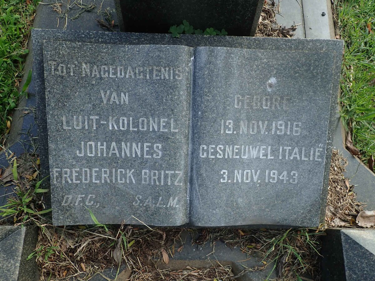 BRITZ Johannes Frederick 1916-1943