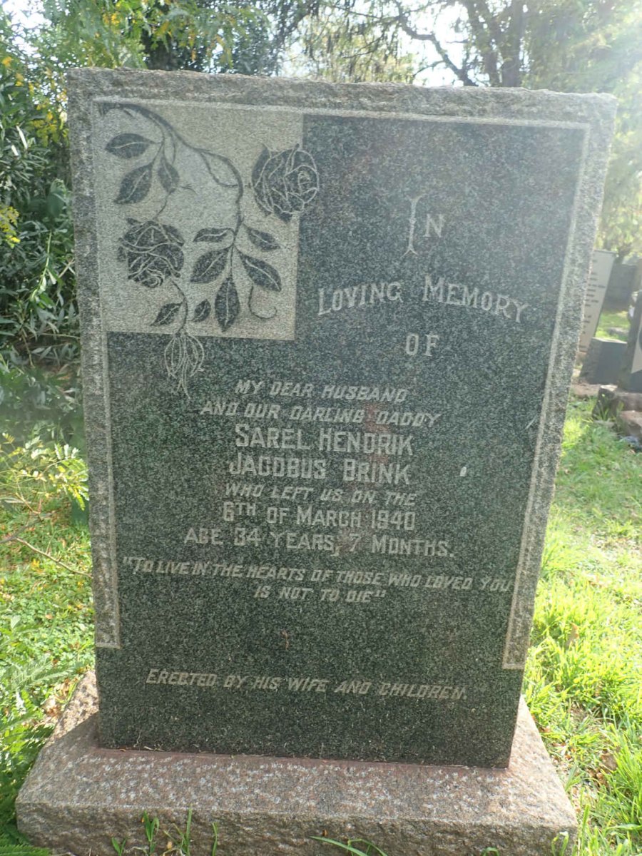 BRINK Sarel Hendrik Jacobus -1940