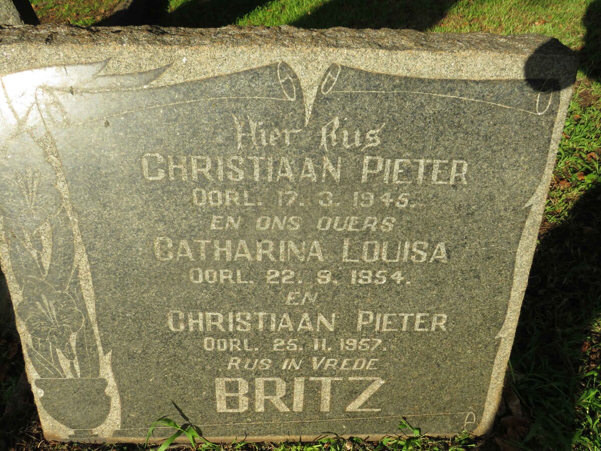BRITZ Christiaan Pieter -1957 &amp; Catharina Louisa -1954 :: BRITZ Christiaan Pieter -1945