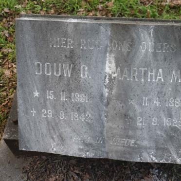 COETZEE Douw G. 1881-1942 &amp; Martha M.M. 1886-1929