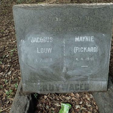CRUYWAGEN Jacobus Louw -1918 &amp; Maynie PICKARD -1941