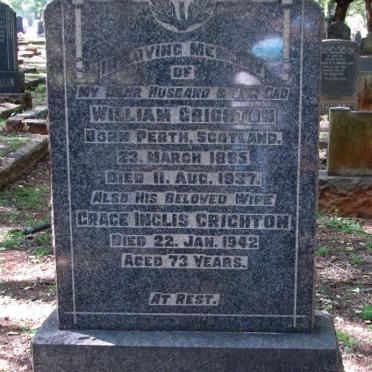 CHRICHTON William 1865-1937 &amp; Grace Inglis -1942