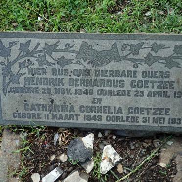 COETZEE Hendrik Bernardus 1848-1916 &amp; Catharina Cornelia 1849-1934