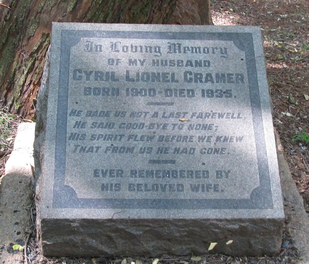 CRAMER Cyril Lionel -1935